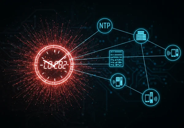 Digital clock syncing with atomic time via NTP protocol