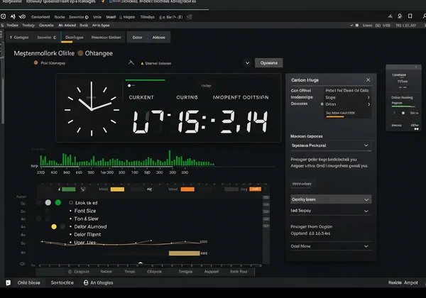 Customizable online digital clock interface for trading