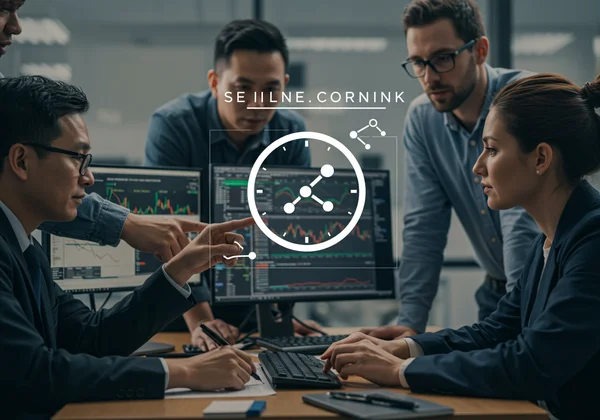 Team members sharing a customized trading clock setup